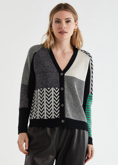 Textured Cardi-Black