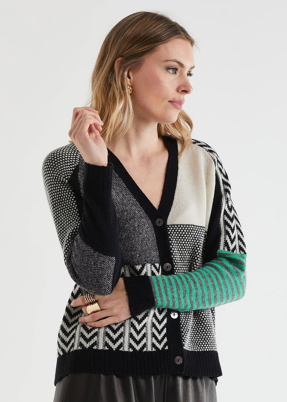 Textured Cardi-Black