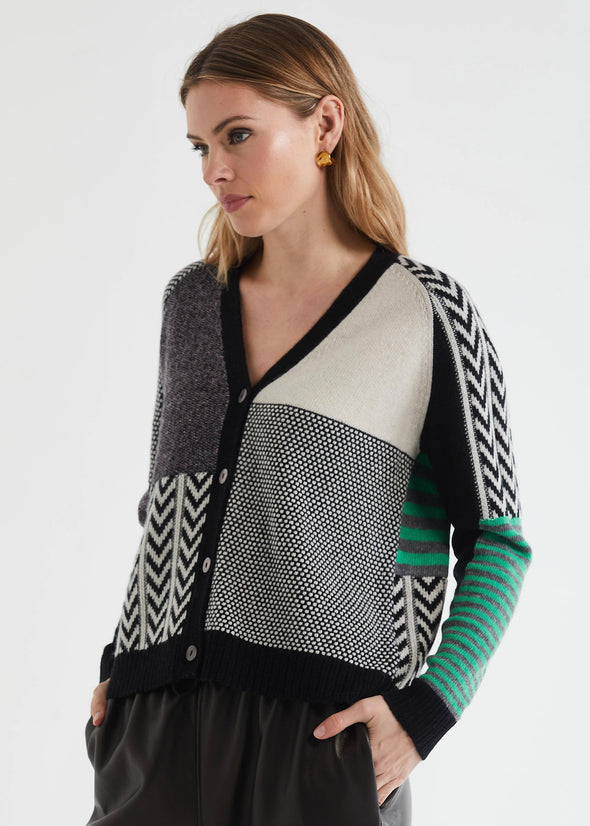 Textured Cardi-Black