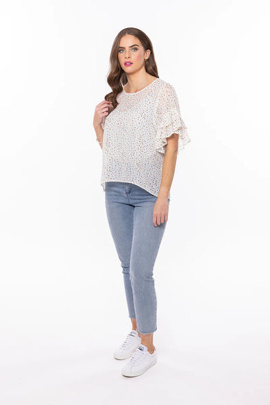 Day Dreamer Top - Sheer Mono Spot