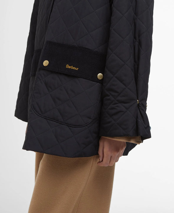 Corrine Quilt Jacket-Black/Ancient