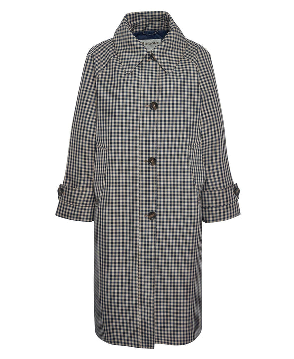 Nadine Car Coat-Sand Gingham