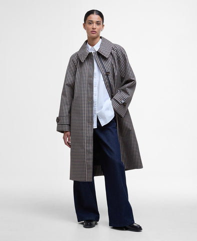 Nadine Car Coat-Sand Gingham