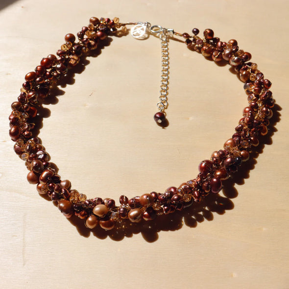 Areeya Bronze Pearl Necklace