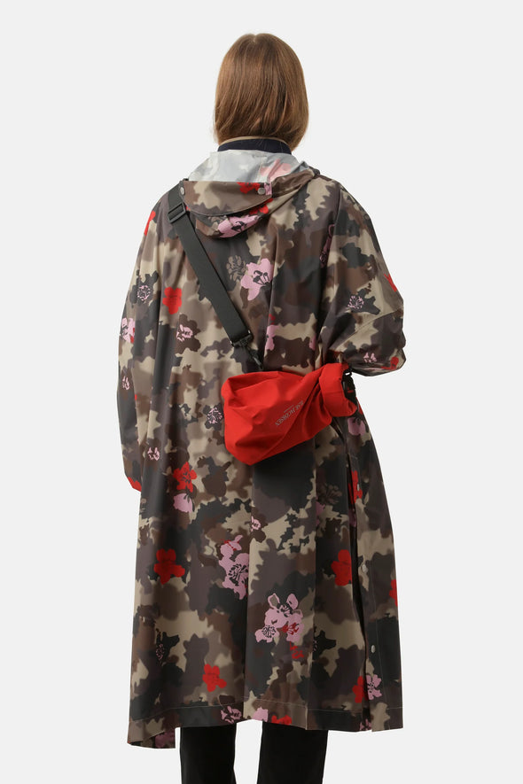 Woven Poncho-Floral Camo