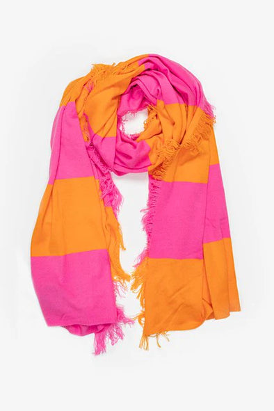 OJ & Pink stripe scarf