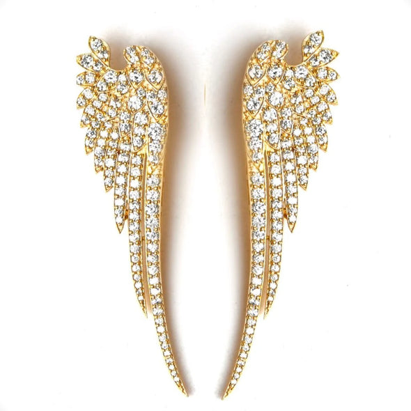 Angelica Wings Earrings - White