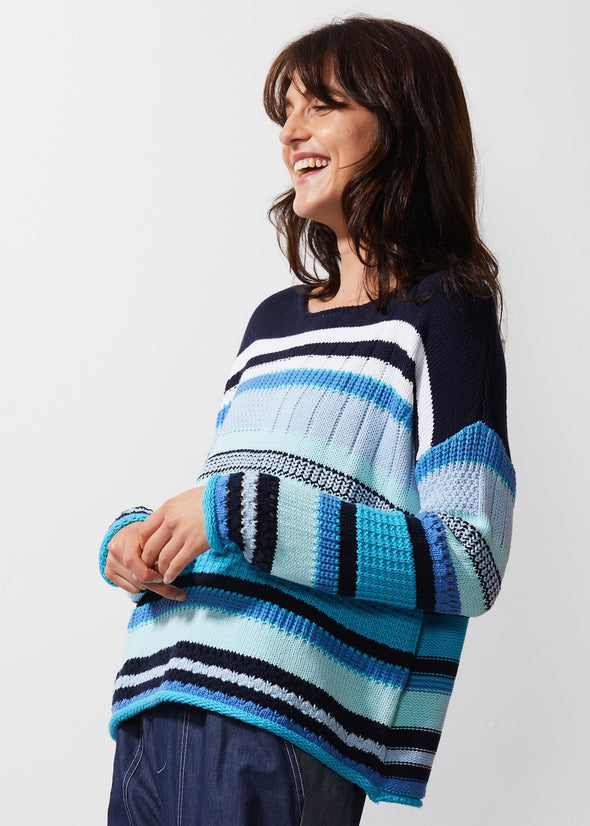 Chunky Cotton Jumper - Navy