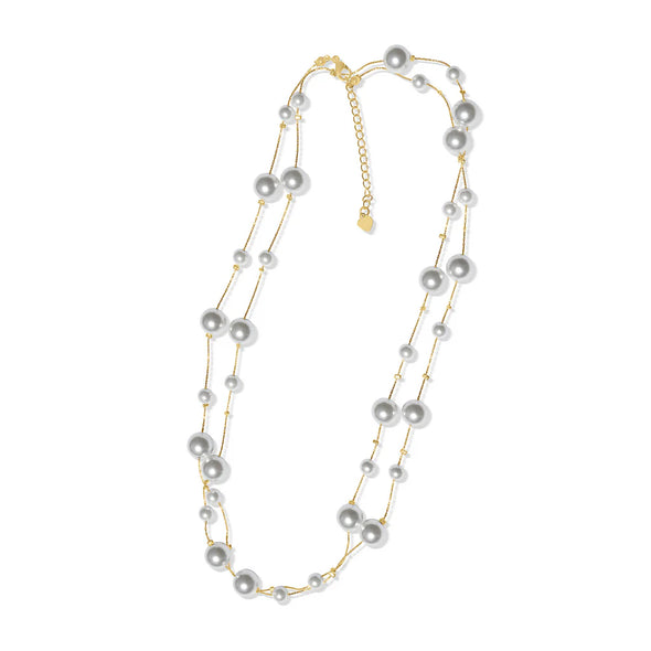 Perle Long Gold Pearl Necklace