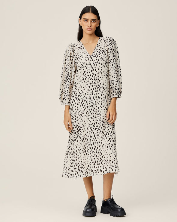 Angelina 3/4 Dress-Peyote Dot