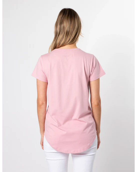 Tee blush red chevron