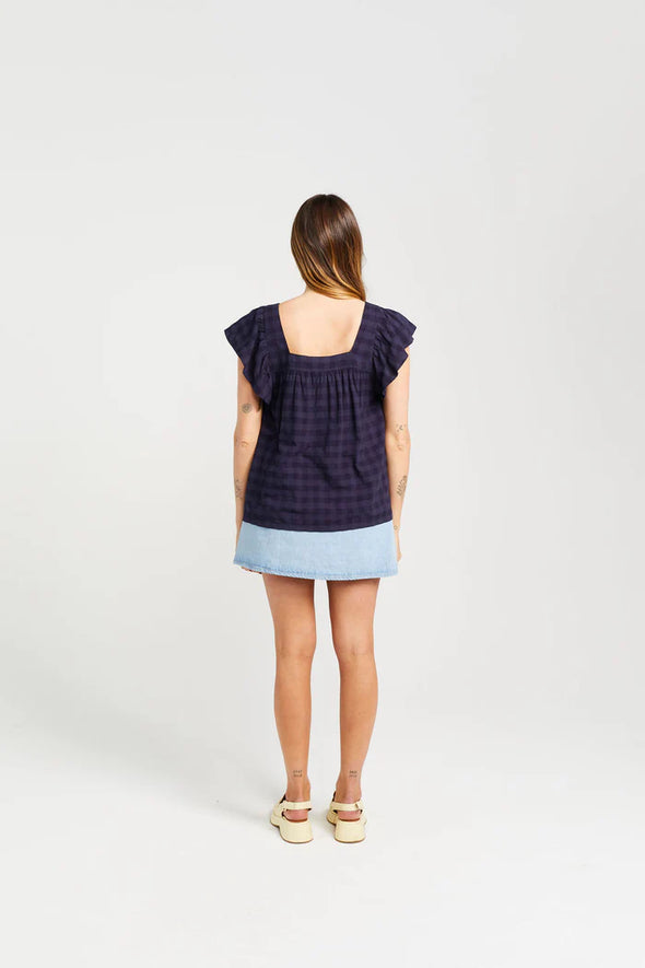 Tiggy Top-Navy Check