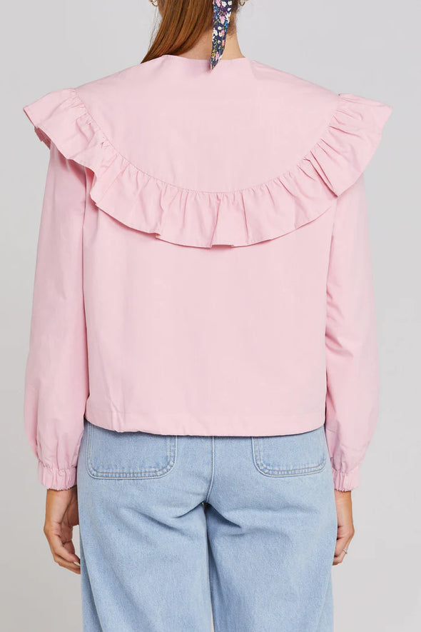 Flounce Jacket-Soft Pink