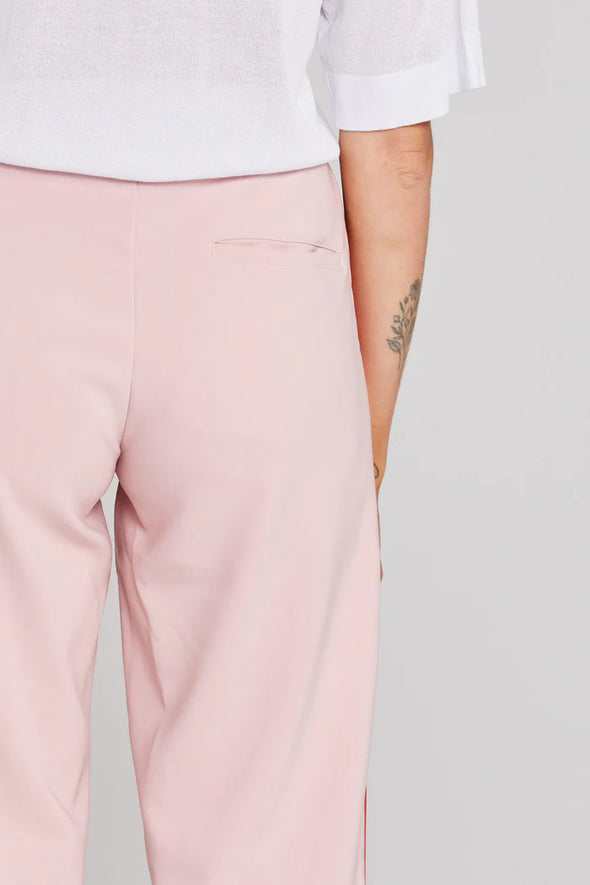 Contrast Snappy Pant-Pink Tomato